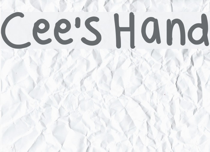 Cee's Hand Font examples