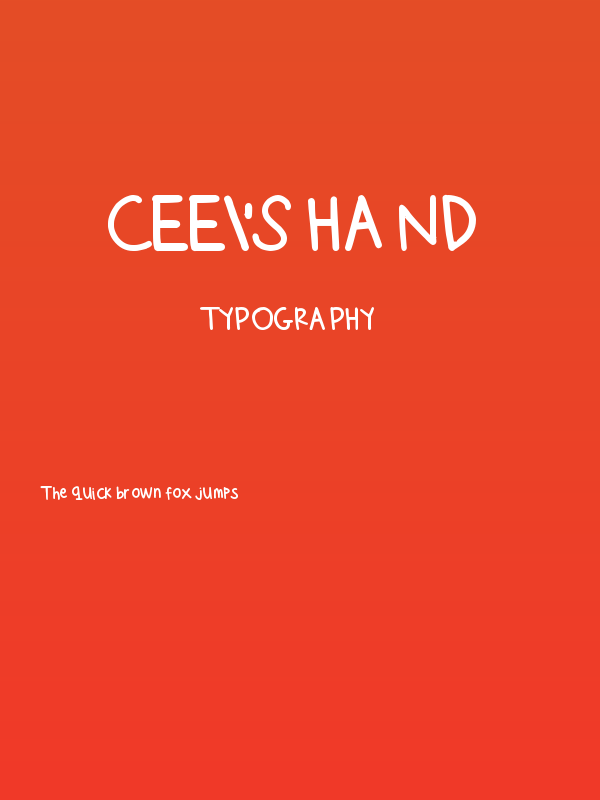 Cee's Hand Poster