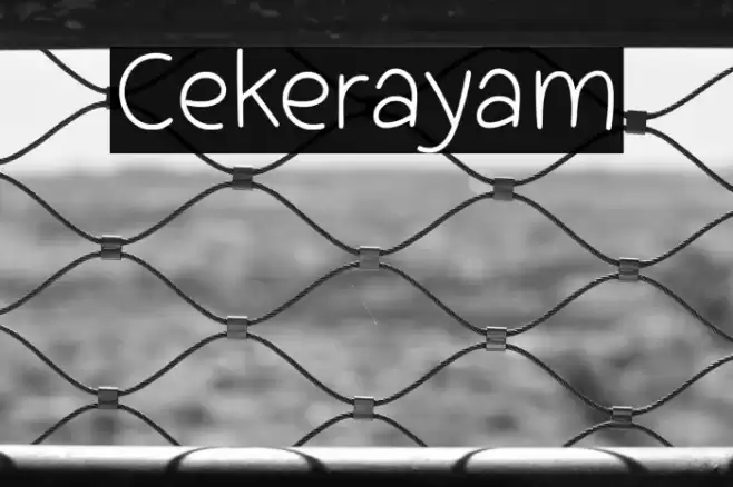 Cekerayam Font examples