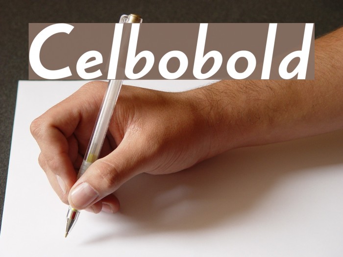 Celbobold Schriftart examples