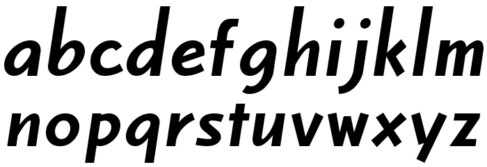 Celbobold Schriftart Kleinbuchstaben