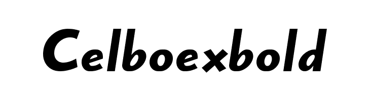Celboexbold  Frei Schriftart Herunterladen