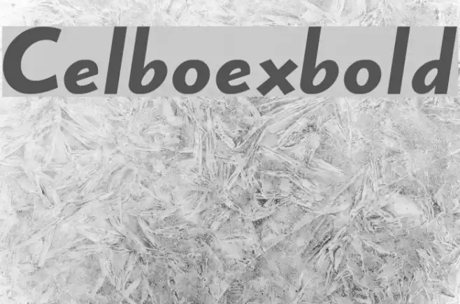 Celboexbold Font examples