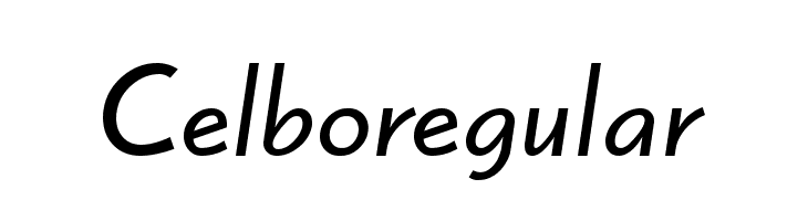 Celboregular  Frei Schriftart Herunterladen