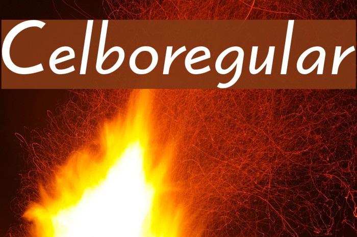 Celboregular Font examples