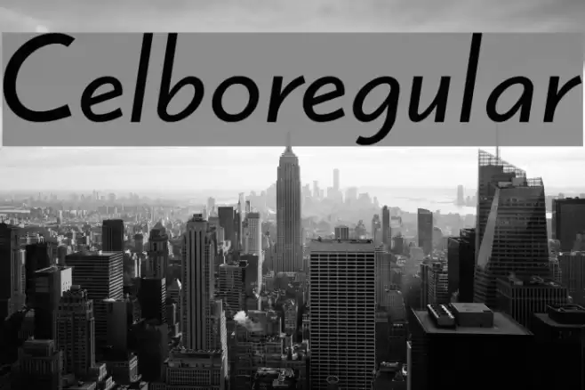 Celboregular Font examples