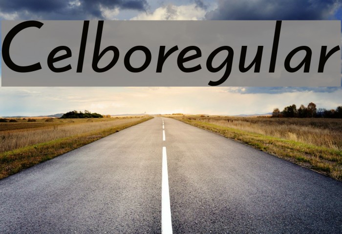 Celboregular Font examples