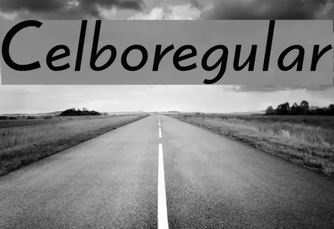 Celboregular Font examples