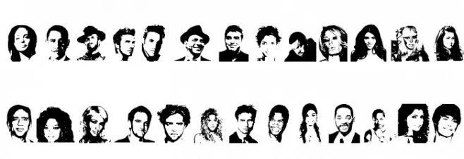 Celeb Faces Polices MAJUSCULES
