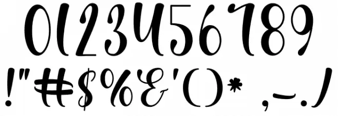 Celebrate Script Font OTHER CHARS