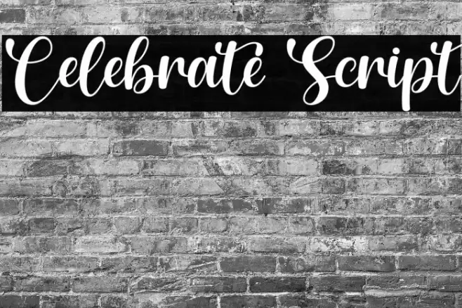 Celebrate Script Font examples