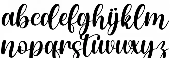 Celebrate Script Caratteri MINUSCOLO