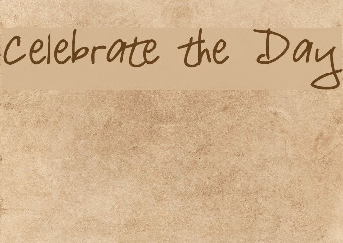 Celebrate the Day Font examples