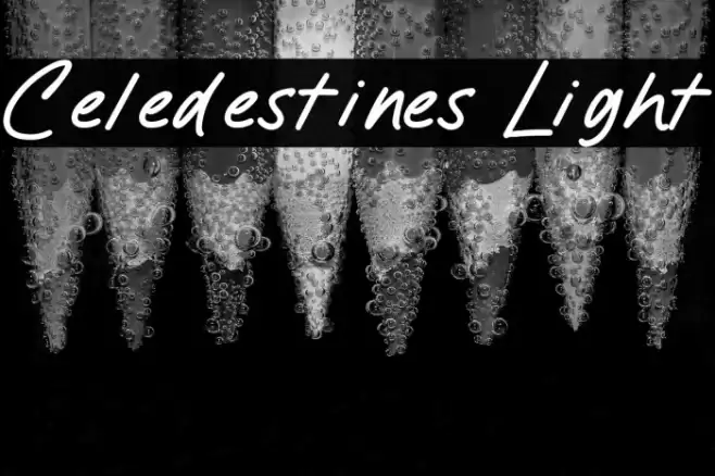 Celedestines Light फ़ॉन्ट examples