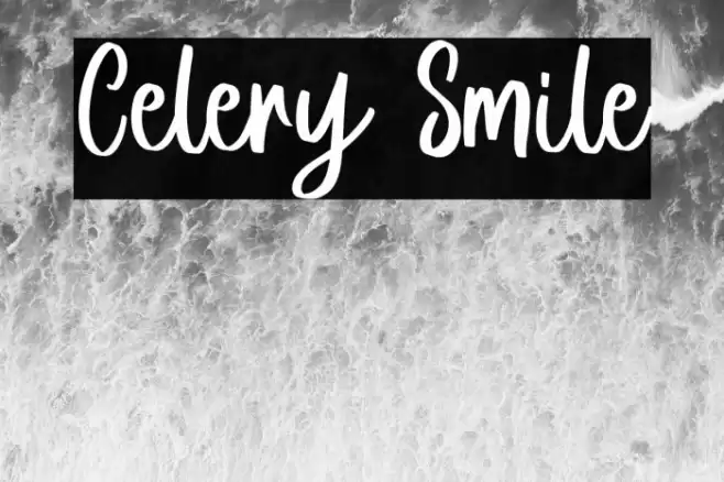 Celery Smile Font examples