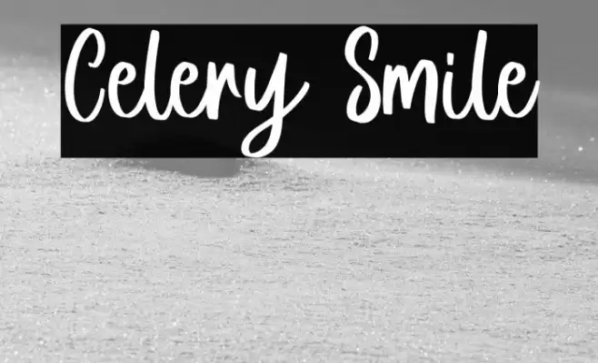 Celery Smile Font examples