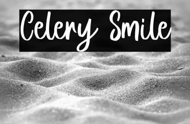 Celery Smile Font examples