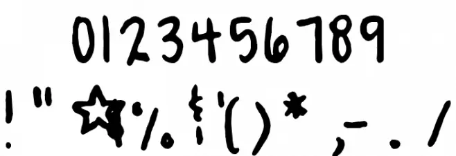 Celeste Hand Font OTHER CHARS