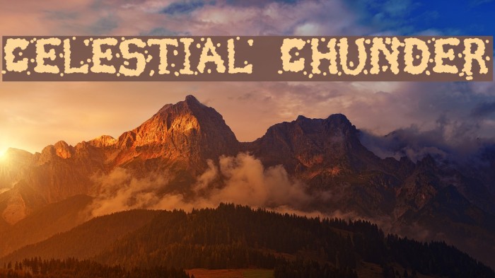 Celestial Chunder Font examples