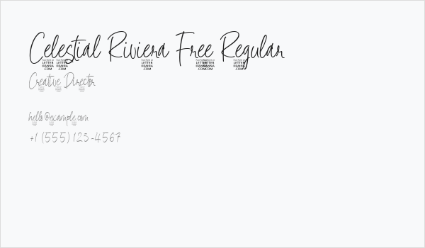 Celestial Riviera Free Regular Business Card