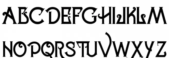 Celestial Typeface Font OTHER CHARS