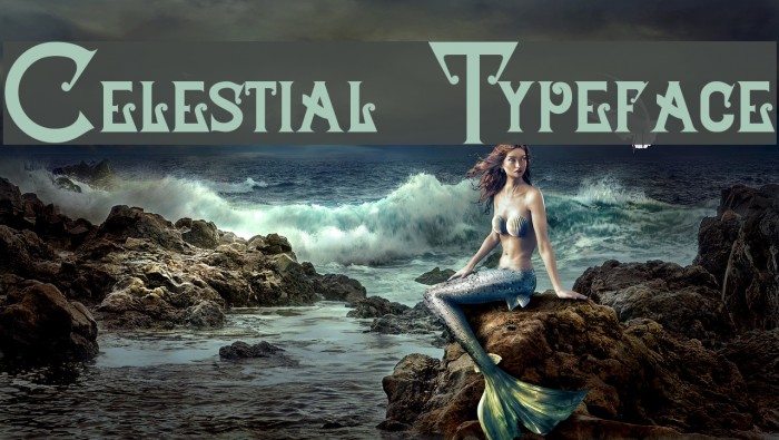 Celestial Typeface Schriftart examples