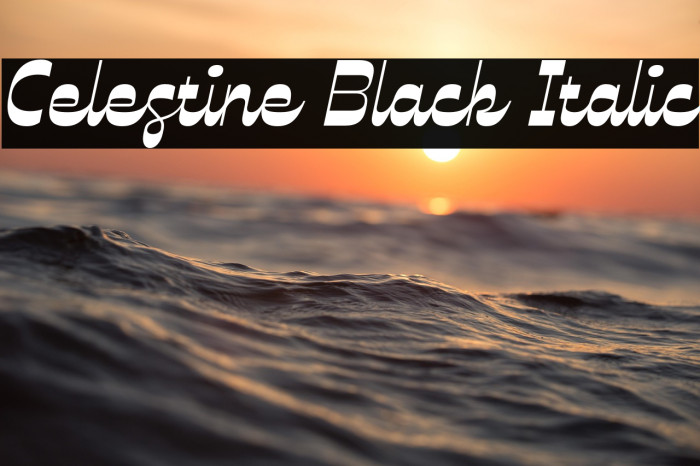 Celestine Black Italic Example 3