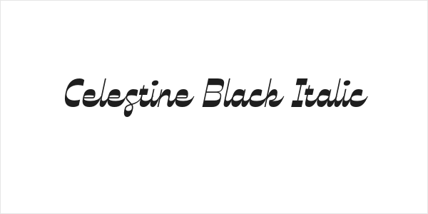 Celestine Black Italic Logo