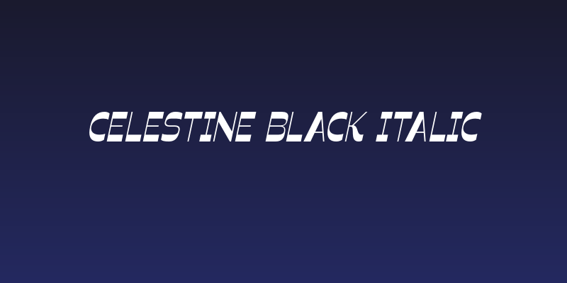 Celestine Black Italic Social Header