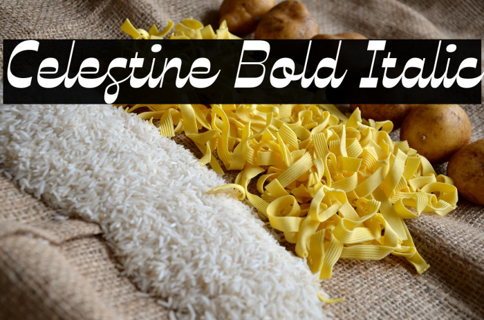 Celestine Bold Italic Example 2