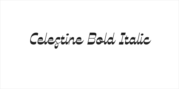 Celestine Bold Italic Logo