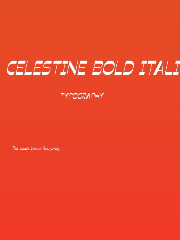 Celestine Bold Italic Poster