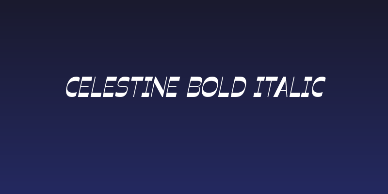Celestine Bold Italic Social Header