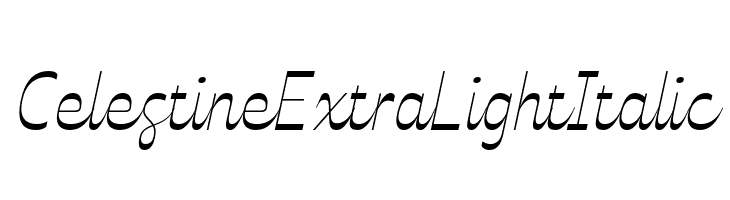 Celestine ExtraLight Italic  フリーフォントのダウンロード