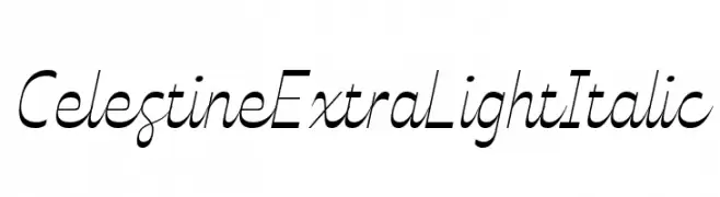 Celestine ExtraLight Italic  Frei Schriftart Herunterladen