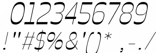 Celestine ExtraLight Italic Font OTHER CHARS