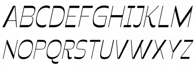 Celestine ExtraLight Italic 字体 大写