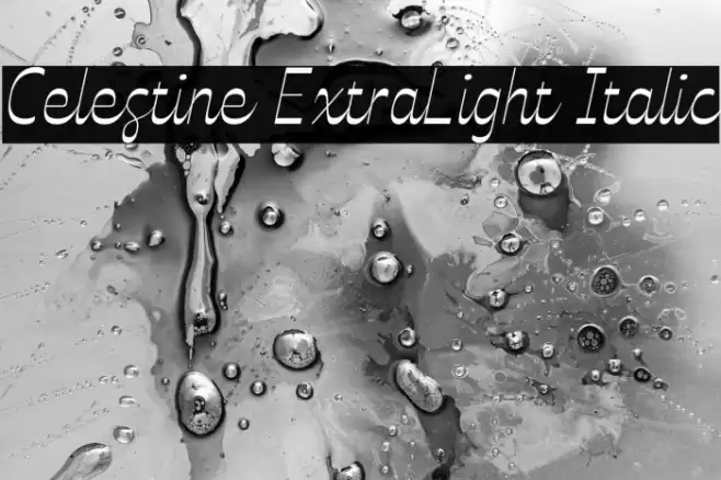 Celestine ExtraLight Italic Font examples