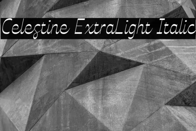 Celestine ExtraLight Italic Font examples