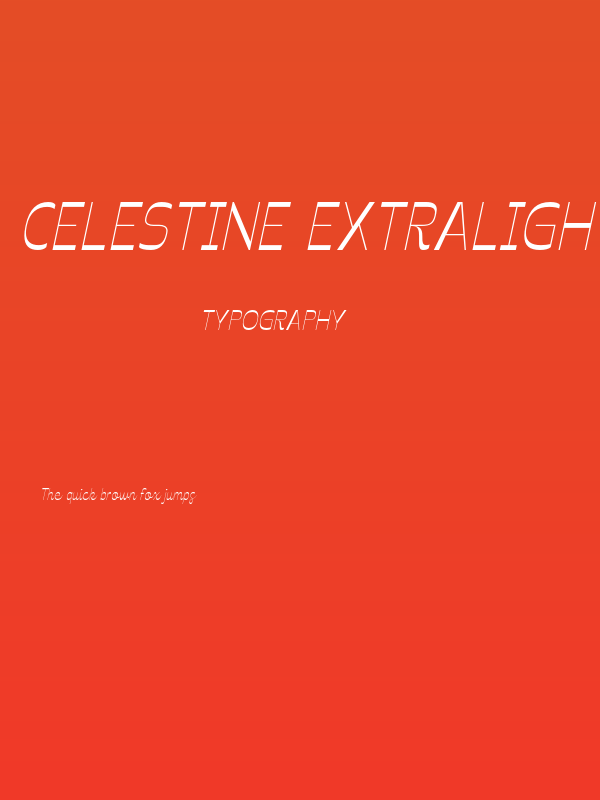 Celestine ExtraLight Italic Poster