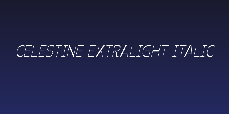 Celestine ExtraLight Italic Social Header