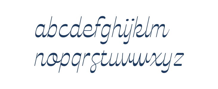 Celestine ExtraLight Italic Lowercase