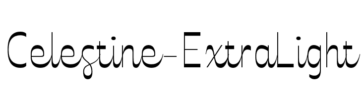 Celestine-ExtraLight  नि: शुल्क फ़ॉन्ट्स डाउनलोड