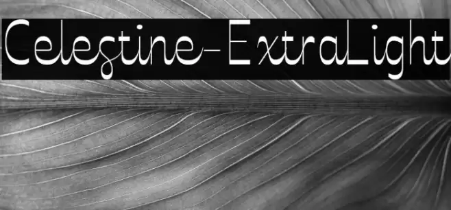Celestine-ExtraLight Font examples