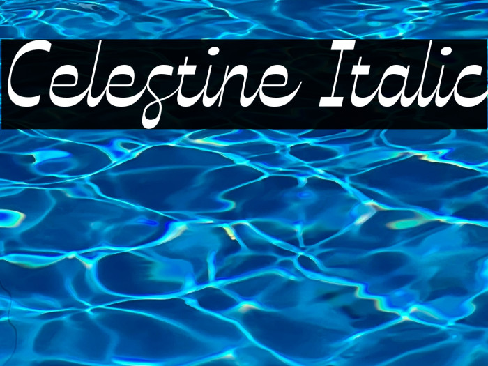 Celestine Italic Example 2