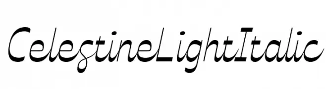 Celestine Light Italic  Frei Schriftart Herunterladen