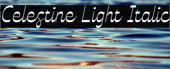 Celestine Light Italic Example 1