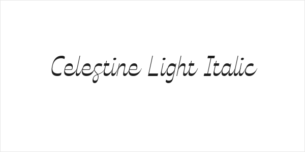 Celestine Light Italic Logo