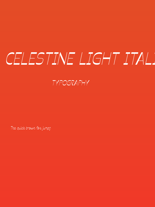 Celestine Light Italic Poster