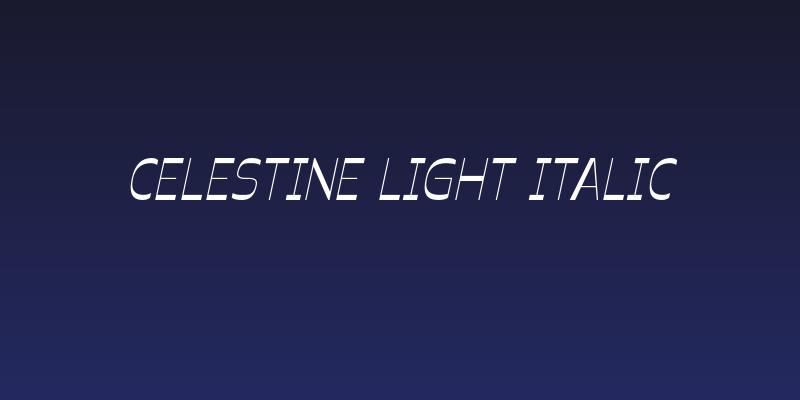 Celestine Light Italic Social Header